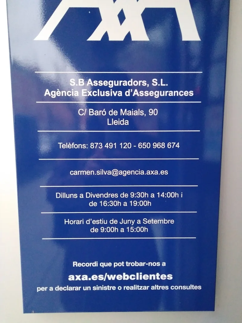 AXA Oficina Seguros S. B. Asseguradors (Lérida)