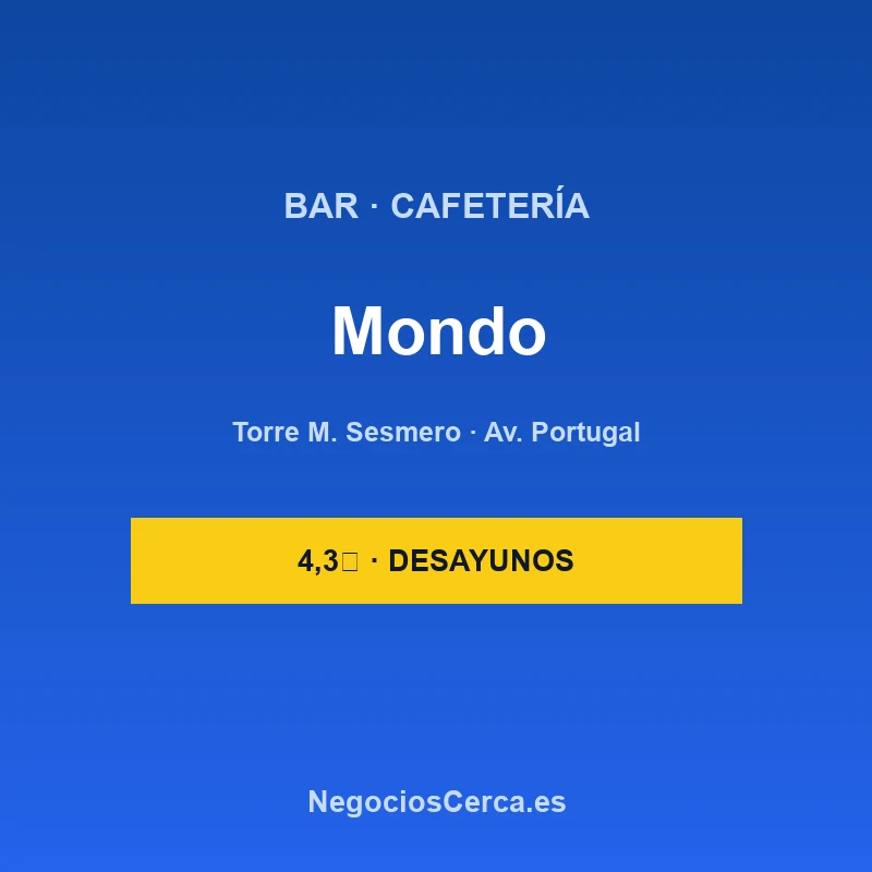 Bar Cafetería Mondo