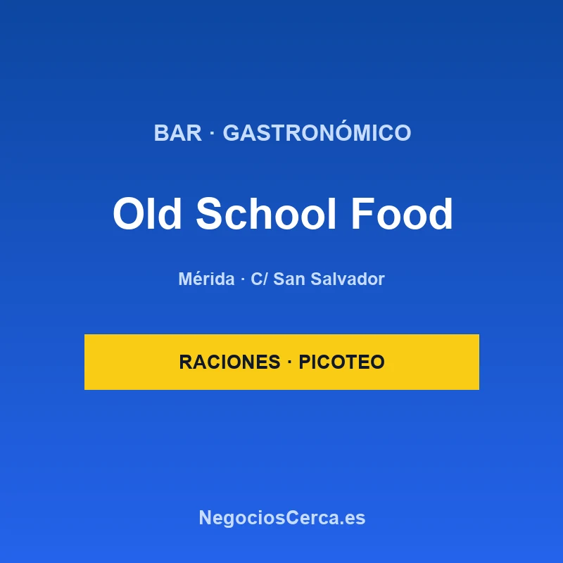 El Bar Old School Food